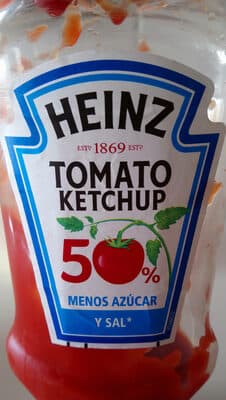 Tomato ketchup 50% menos azcar y sal