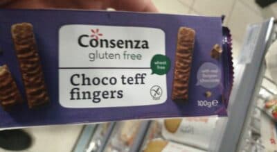 Choco teff fingers