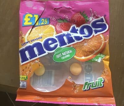mentos fruits