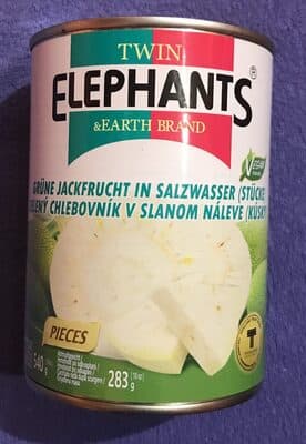Green jackfruit in salt water