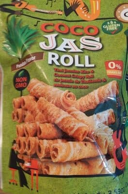 Coconut crispy rice roll pandan flavor