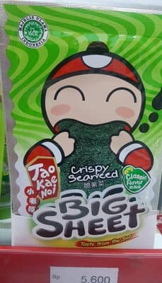 Taokaenoi Crispy Seaweed Big Sheet Classic Flavor