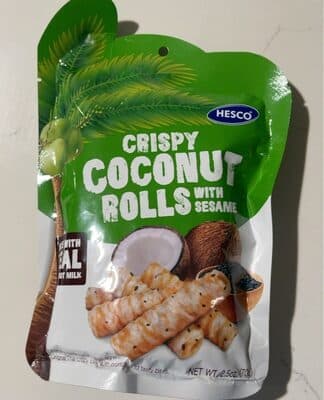 Crispy Coconut Rolls With Sesame