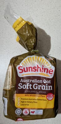 Australian Oat Soft Grain Wholemeal Bread