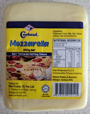 Mozzarella Soft Textured Melting Cheese