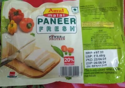 Amul malai paneer fresh