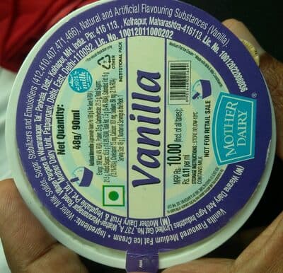 Vanilla flavoured Medium Fat Ice Cream