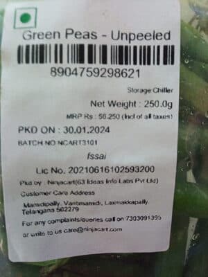 Green Peas - Unpeeled