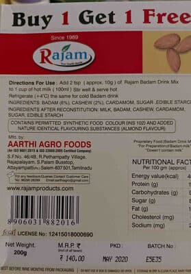 Rajam Badam drink mix