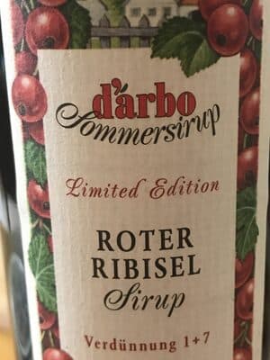 Darbo Sommersirup Rote Ribisel