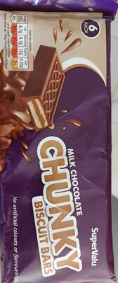 Milk chocolate chunky Biscuit Bars
