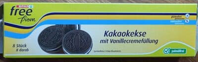 Kakaokekse mit vanillecremefüllung