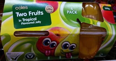 Coles Two Fruits in Tropical Flavoured Jelly