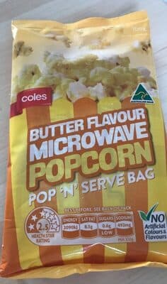 Butter flavour microwave popcorn