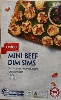 Mini beef dim sims