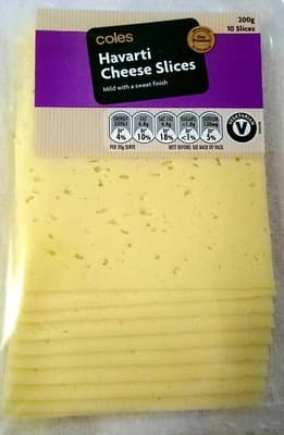 Havarti Cheese Slices