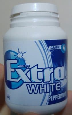 Extra White Sugar Free Chewing Gum In Bottle