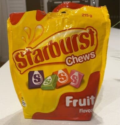 starburst chews fruit flavour