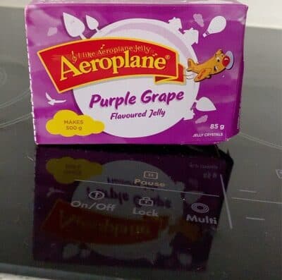 Purple grape flavoured jelly