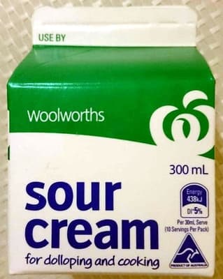 Sour Cream For Dolloping and Cooking