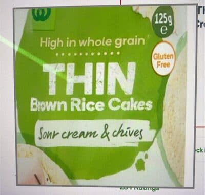 Thin Rice Cakes Sour Cream and Chives