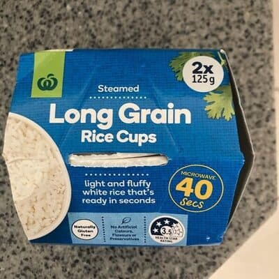 White rice cups