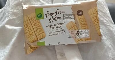 Scotch finger biscuits free from gluten