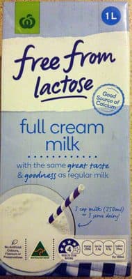 Free From Lactose Full Cream Milk