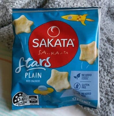 Stars plain rice cracker