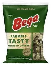 bega farmers tasty grated cheese