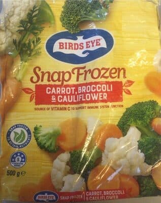 Snap frozen carrot broccoli & cauliflower