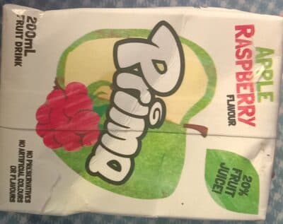 Prima apple raspberry drink