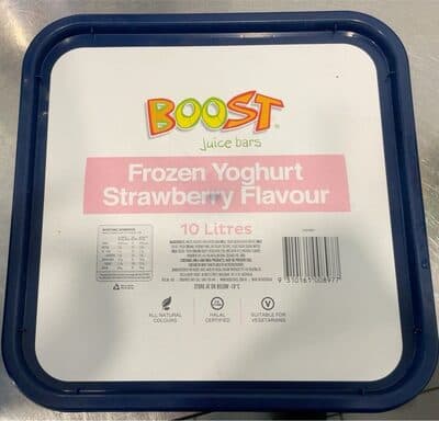 Boost frozen strawberry yoghurt