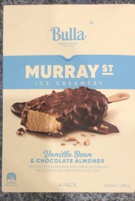 Murray st vanilla bean and chocolate almonds ice creams