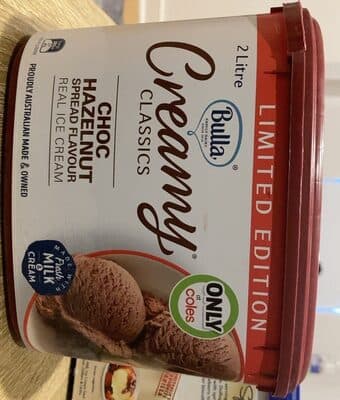 Choc Hazelnut Spread Flavour Real Ice Cream