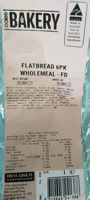 Flatbread Wholemeal