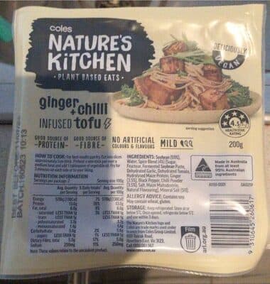 Natures kitchen ginger & chilli infused tofu