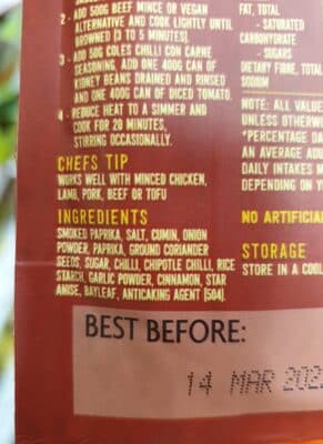 Coles Chilli Mix