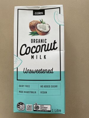 Coles Organic Coconut Milk Unsweetened