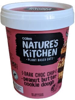 Natures's Kitchen Dark Choc Chip Peanut Butter Cookie Dough