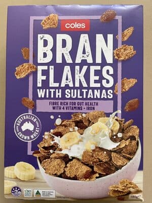 Coles Bran Flakes with sultanas
