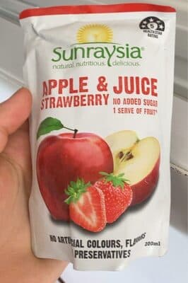 Apple and strawberry juice