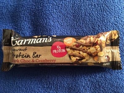 Carman's Protein Bar Dark Chocolate and Cranberry