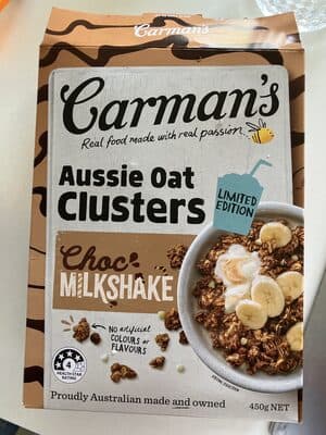Aussie Oat Clusters Choc Milkshake
