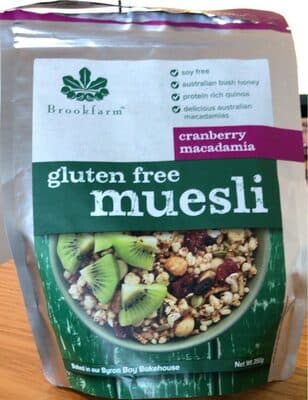 Cranberry Macadamia Gluten free muesli