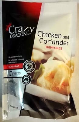 Chicken and Coriander Dumplings