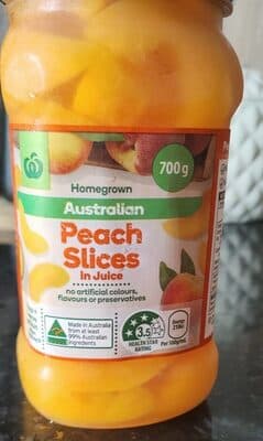 Peach slices in juice