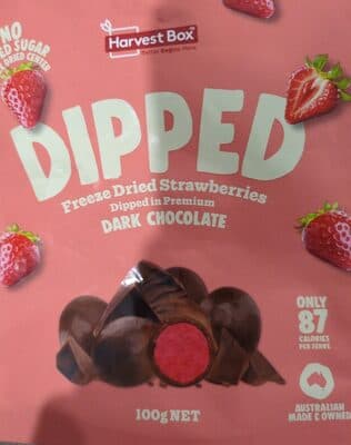 Freeze Dried Strawberries Dipped in Dark Chocolate