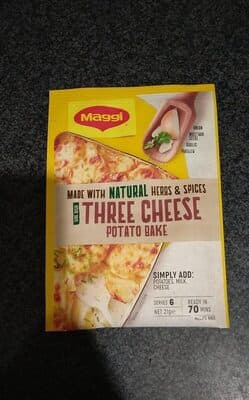 Three cheese potato bake