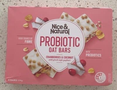 Probiotic Oat Bars - Cranberries & Coconut